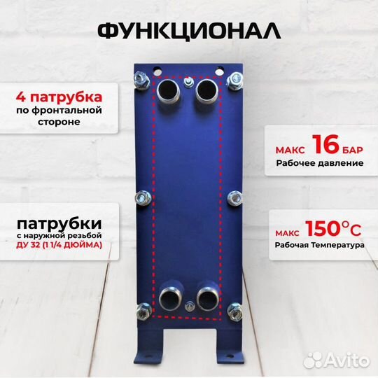 Теплообменник SN04-65 для гвс 220кВт, 3450л/час