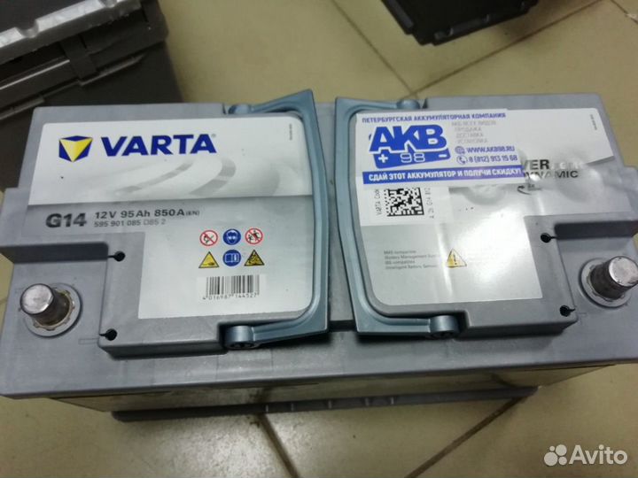 Аккумулятор бу Varta G14 AGM агм 95 100Ah гар 1год