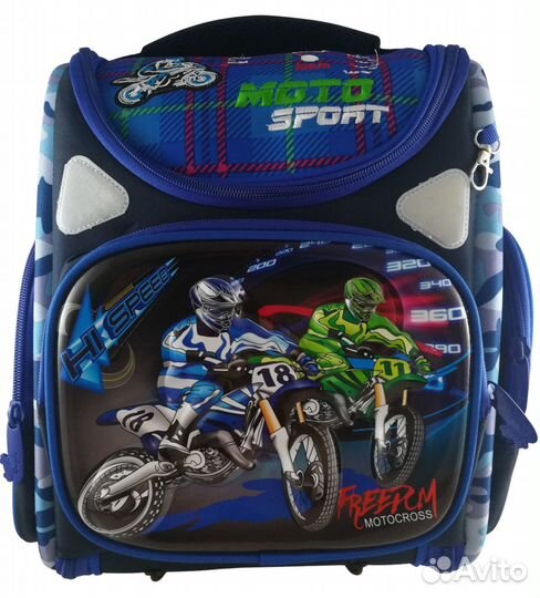 Рюкзак детский ортопедический, Мотоцикл