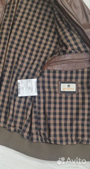 Кожаная куртка мужская(бомбер)