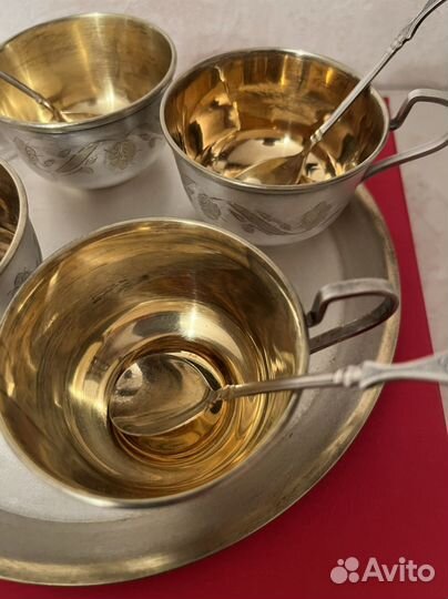 Кофейный набор из мельхиора