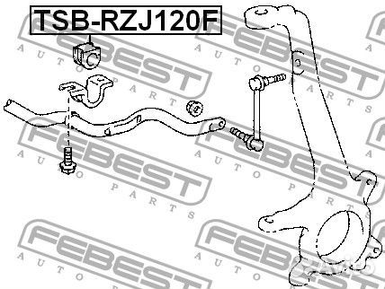 Втулка переднего стабилизатора d28 tsbrzj120F