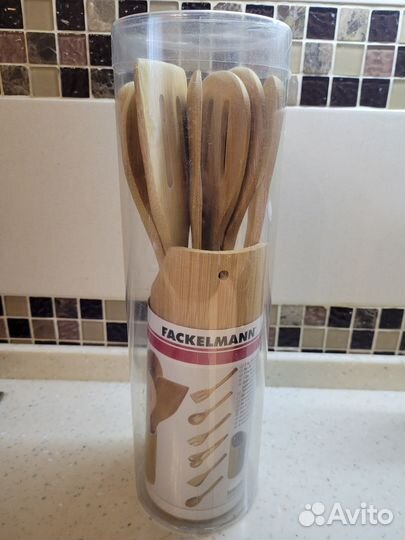 Набор для готовки, лопатки, ложки деревянные