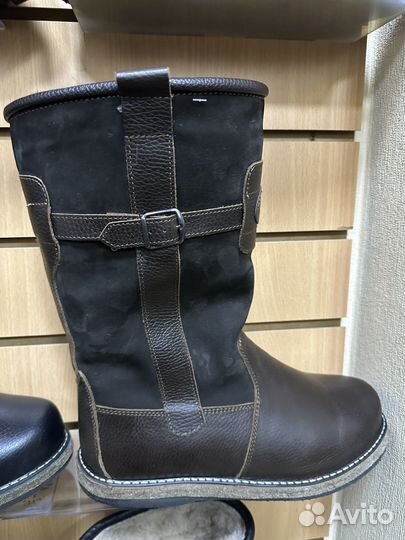 Сапоги мужские зимние монголки унты на нат. Меху