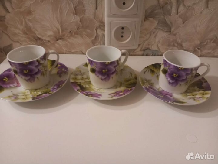Чашки с блюдцами набор чашек для кофе подарочный