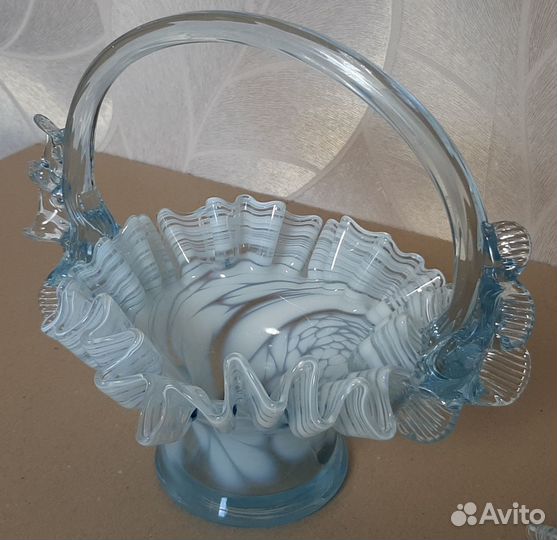 Ваза и пепельница витые СССР стекло. люкс