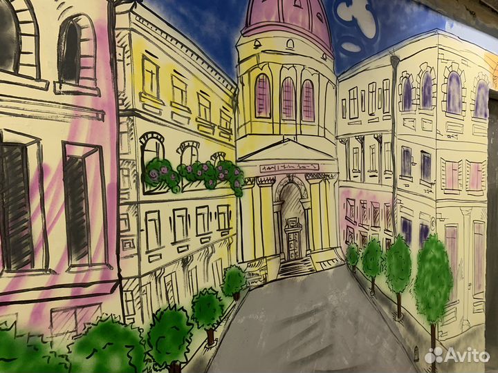 Художественная роспись стен, интрьера, фасада