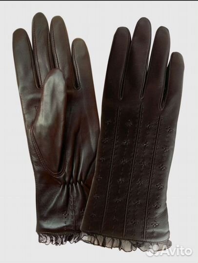 Перчатки женские нат кожаные 8 новые
