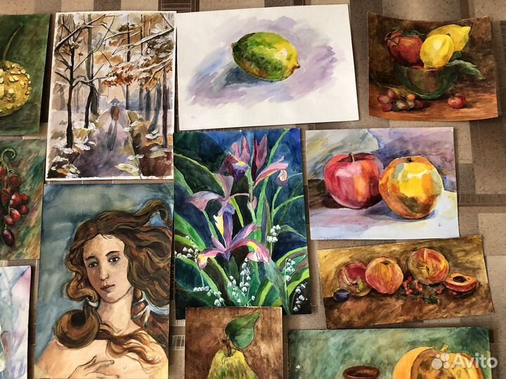 Картины разных лет акварель