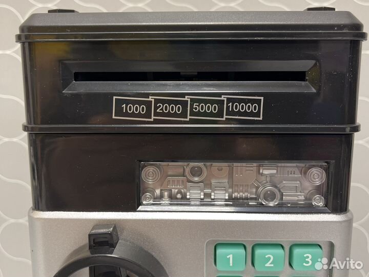 Копилка детская Сейф кодовый черно-серый