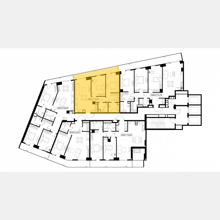 2-к. квартира, 80,5 м², 6/10 эт.