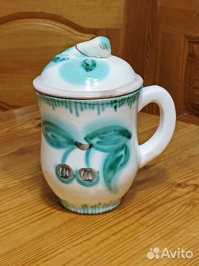 Кружка керамическая с крышкой СССР