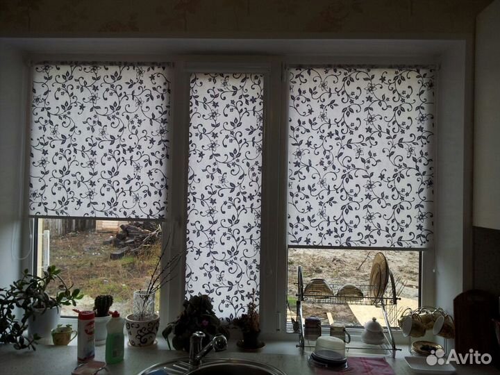 Оконные Рулонные шторы, день ночь за 2дня