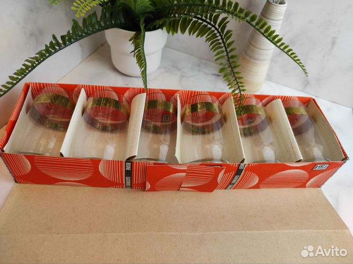 Стаканы и стопки из богемского стекла Чехословакия