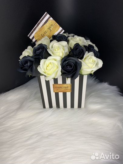 Букет из мыльных роз