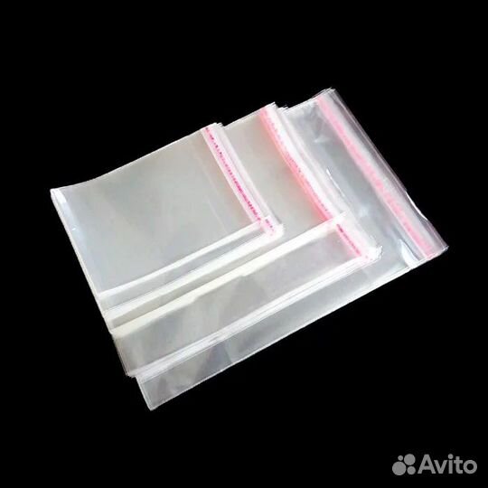 Бопп пакеты 100шт с клеевым клапаном