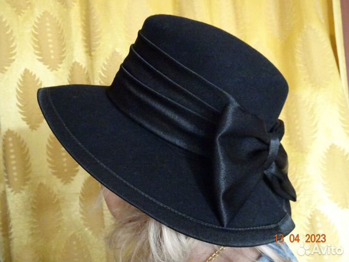 Шляпа женская черная