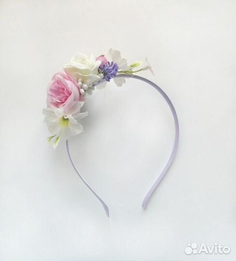 Ободок с цветами на голову