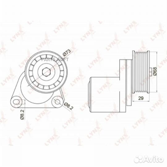 Lynxauto PT3013 Натяжитель ремня навесного оборудо