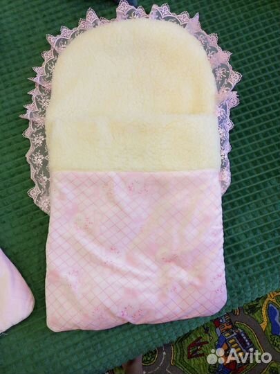 Конверт на выписку для девочки зимний