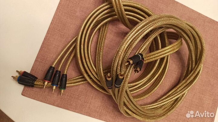 RCA кабель межблочный видео аудио стерео 3.5м