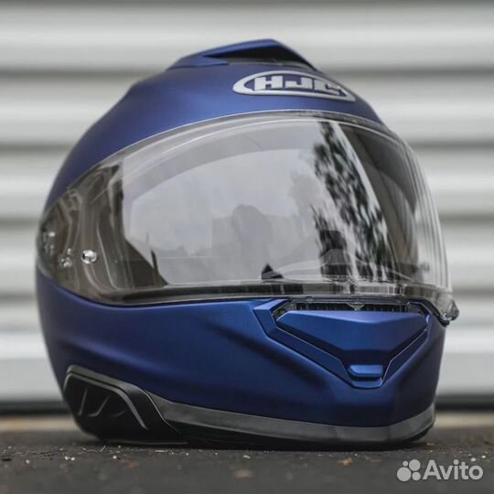 Мотошлем HJC rpha71 semi flat metallic blue