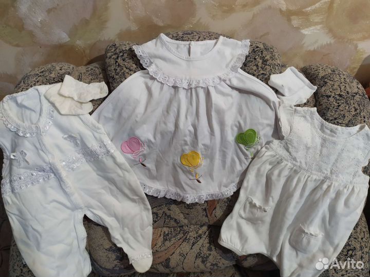 Комплект вещей для девочки 6-9 мес лето