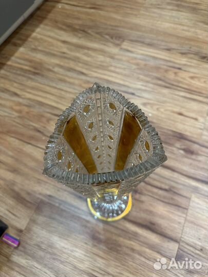 Ваза хрустальная для цветов высота 40 см