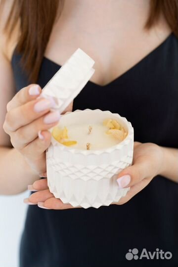 Ароматическая свеча в гипсе 250 мл