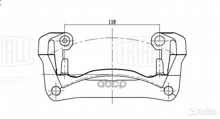 Скоба суппорта toyota land cruiser 200 (07) зад