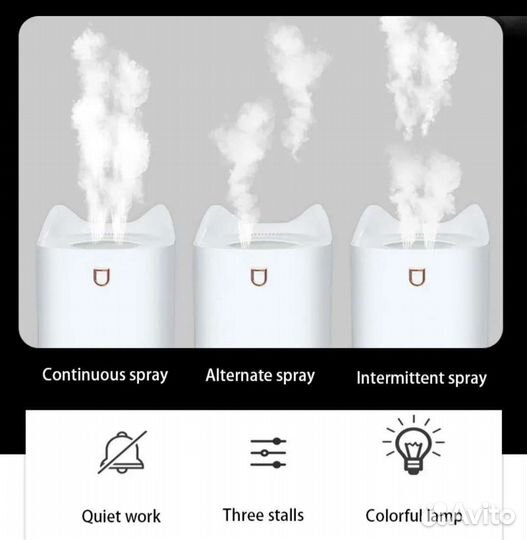 Ультразвуковой увлажнитель воздуха с подсветкой 3л