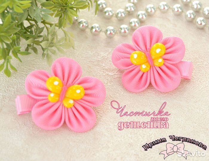 Бантики на первые хвостики, резинки, заколки