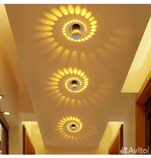 Светодиодный спиральный светильник