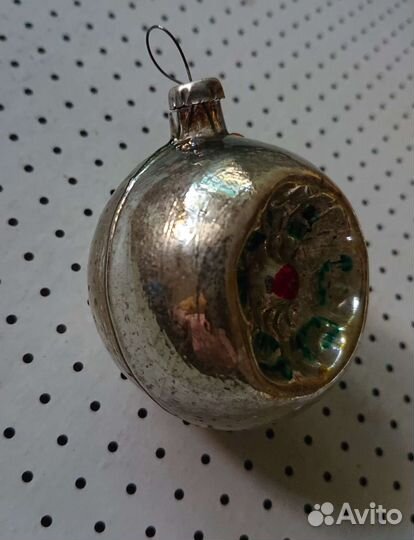 Корзина с ягодами елочная игрушка СССР