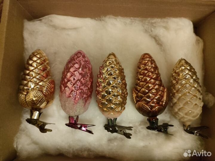 Елочные игрушки СССР шишки