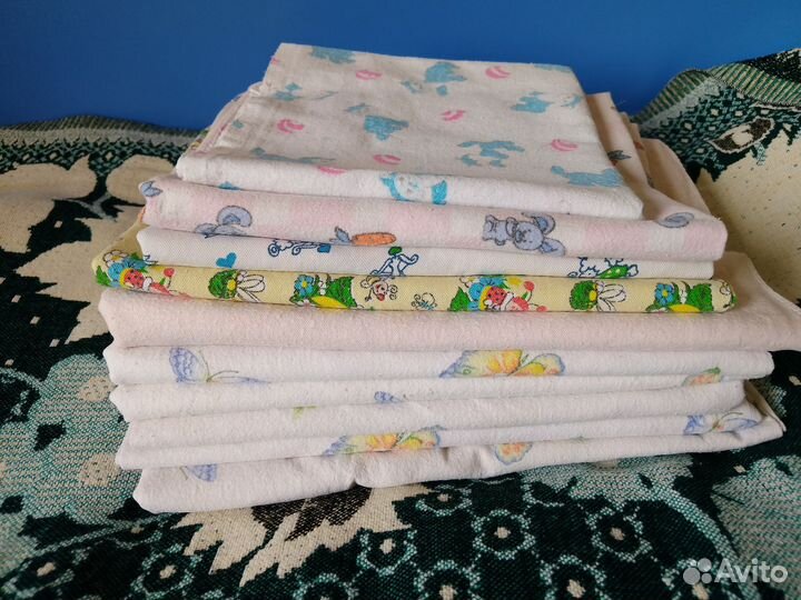 Фланелевые пелёнки+байковое одеяло