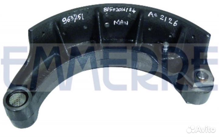 Emmerre 963751 Колодка тормозная с роликом 180 mm MB.MAN