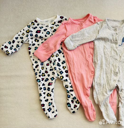Боди слип hm 56 62 новорожденный комбинезон 3 шт