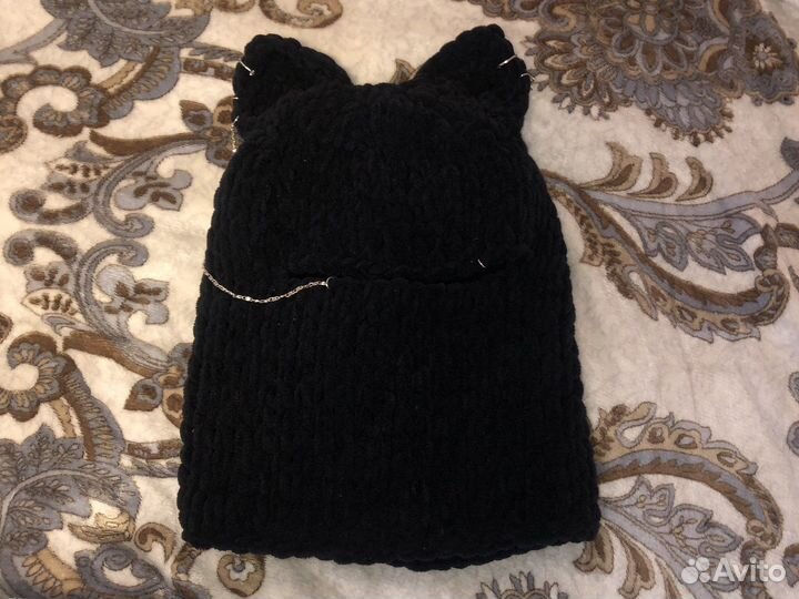 Балаклава кошечка утепленная флисом