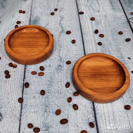 Подставки под горячее, подстаканники из ясеня, 2шт