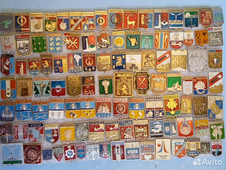 Значки гербы городов