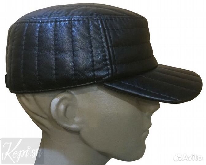 Кожаная кепи конфедератка, фуражка мужская новая