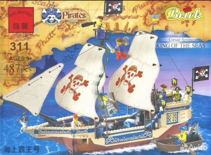 Lego пиратский корабль