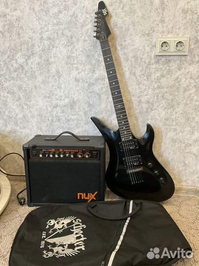 Электрогитарa Schecter Avenger + NUX Frontline 15