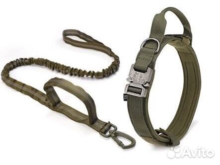 Тактические ошейник и поводок для собак