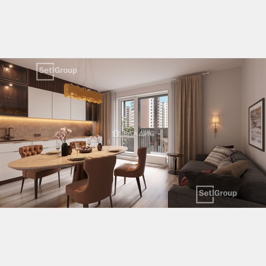 2-к. квартира, 54 м², 4/12 эт.