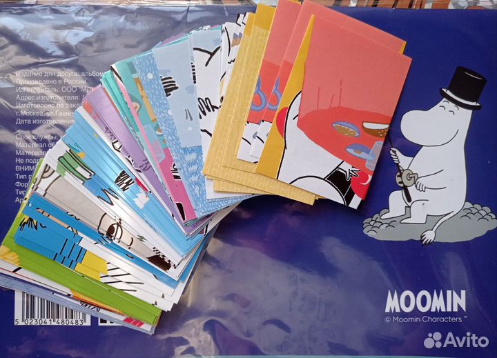 Полная коллекция наклеек Муми-троллей, 72 шт
