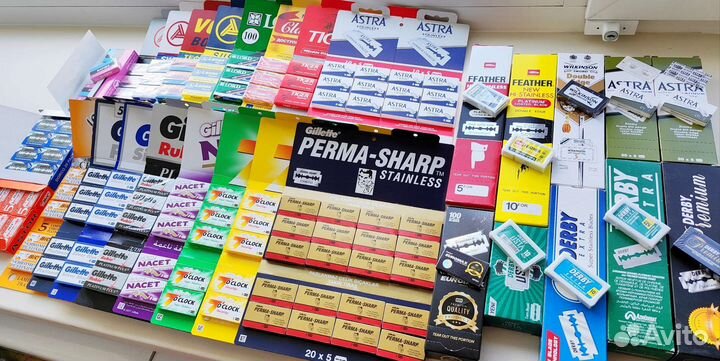 Лезвия Gillette, Feather, Astra, Derby, Bic, Ладас