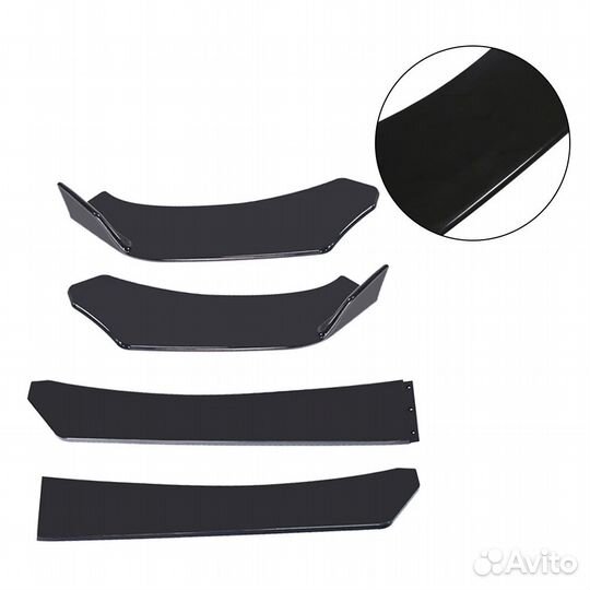 Сплиттер губа универсальный на передний бампер