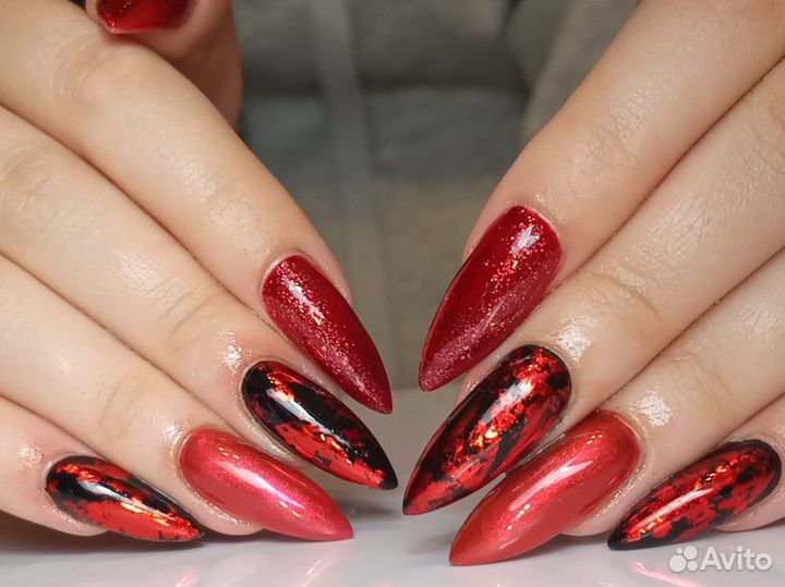 Срочное наращивание покрытие ногтей гелем